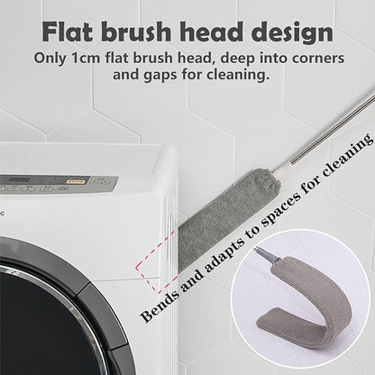 Retractable Gap Dust Cleaner, Under Refrigerator/Sofa Cleaning Tool, Microfiber Gap Duster with Extendable Pole 25-55 Inches, Suitable for Underneath Cleaning of Furniture, Fridges, Couch, Bed