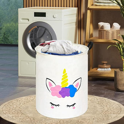 Round Laundry Basket Storage Bins Nursery Hamper Gift Baskets for Home,Office,Home Decor
