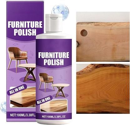 Furniture Polish, 100ml Furniture Restorer Spray, Floor Maintenance Agent with Shine and Protection, Suitable for Hardwood, Leather, Kitchen Cabinets, Counters, Tables, and Household Seats, Easy-to-Us
