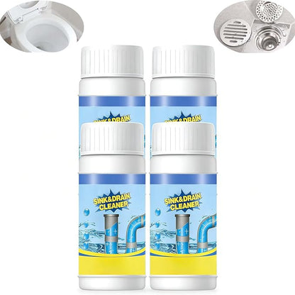 2026 New Sink Drain Cleaner, Wild Sink and Drain Cleaner, Powerful Pipe Dredging Agent for Kitchen Toilet Sink Plumbing (4pcs)