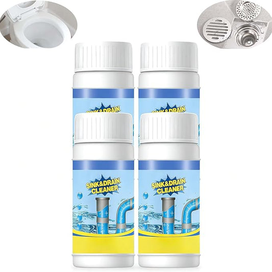 2026 New Sink Drain Cleaner, Wild Sink and Drain Cleaner, Powerful Pipe Dredging Agent for Kitchen Toilet Sink Plumbing (4pcs)