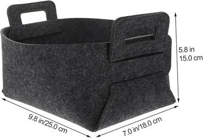 VICASKY Foldable Laundry Basket Organizer with Handles Capacity Polyester Hamper for Clothes and Blankets and Portable Storage Bin for Nursery and Home Deep Gray