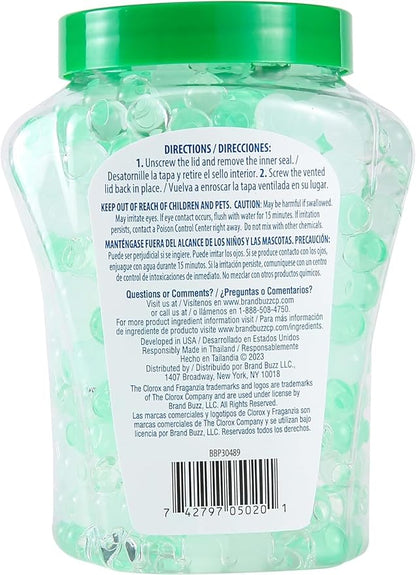 Clorox Fraganzia Crystal Beads Air Freshener, Long Lasting Room Deodorizer and Odor Eliminator Gel Beads to Freshen Home, Car, or Office, White Lily Bloom Scent, 12 Fl Oz - 12 Pack