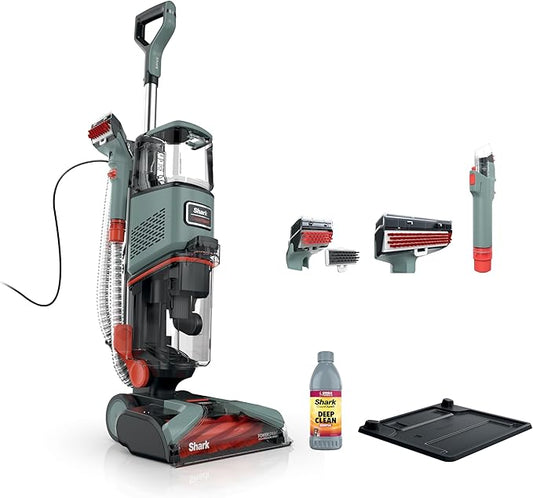 Shark CarpetXpert | Upright Carpet, Area Rug & Upholstery Cleaner | Carpet Shampooer with Handheld Spot & Stain Eliminator | 3 Cleaning Tools | Slate Green | EX151