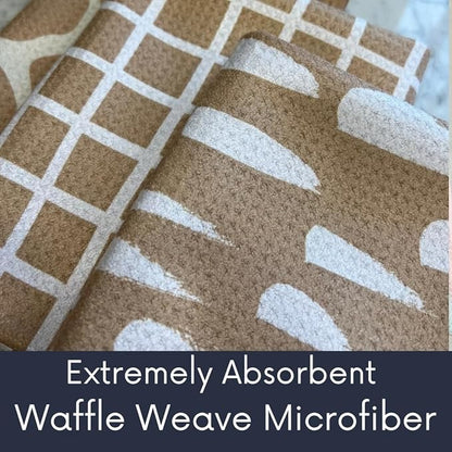 || 3 Pack Double Sided|| Not Your Ordinary Kitchen Towels || Dish Towel || Waffle Weave Microfiber || Highly Absorbent || Hanging Loop || Dish Cloths ||Designer Prints