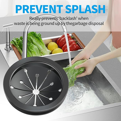 2 Pcs Garbage Disposal Splash Guard, 3 1/8" Sink Rubber Guard for Garbage Disposal, Replacement Garbage Disposal Rubber Drain Insert Parts for Whirlaway, Waste King, and GE Models