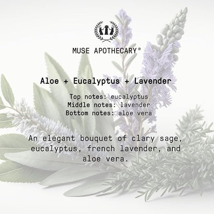 Muse Apothecary Flush Ritual - Aromatic & Refreshing Toilet Spray, Use Before You Go, 8 oz, Infused with Natural Essential Oils - Aloe + Eucalyptus + Lavender
