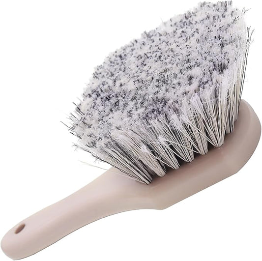 Mr. Detroit - Wheel & Body Brush, Soft Durable Bristles Scratch-Free Ergonomic Cleaning Brush for Cars, Trucks, SUVs, Boats, Carpets, Mats