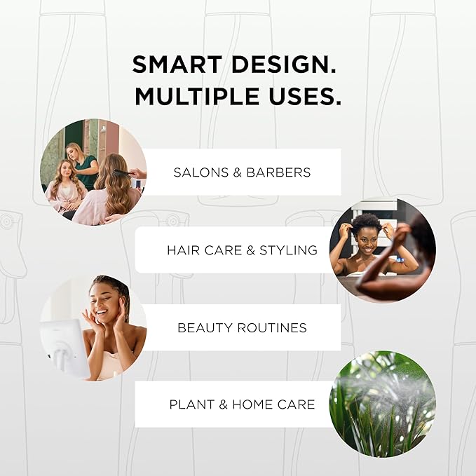 Style Factor Edge Booster Mist Spray Bottle for Hair (10.1oz/300ml) - Continuous Ultra Fine Mist Sprayer – For Hairstyling, Salons, Cleaning, Plants, Essential Oil & More - Red