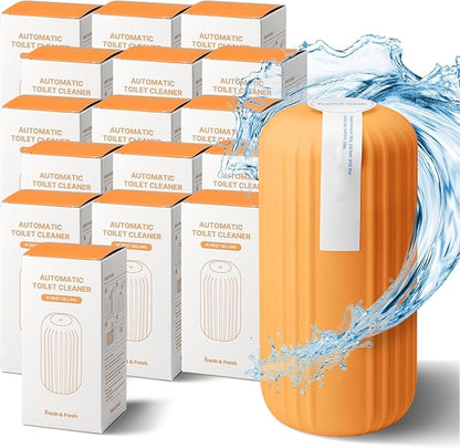 Fresh & Fresh Automatic Toilet Bowl Cleaners (Sunset Orange) - 16 Bottles(UPTO 2500 FLUSHES/Bottle), Commercial and Residential Toilet Cleaner 3-4 MONTH Lasting Toilet Bowl Cleaner Bottle
