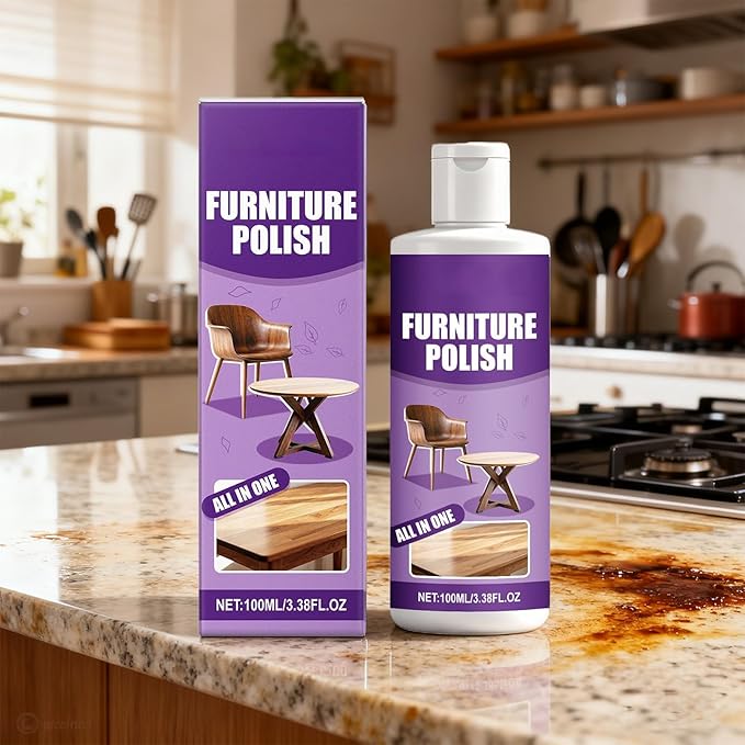 Furniture Polish Restorer - 100ml Wood Care Spray, Quick Shine Conditioner, Protective Coating for Hardwood Leather Cabinets | Household Floor Table Counter Chair Sofa Seat Maintenance Agent
