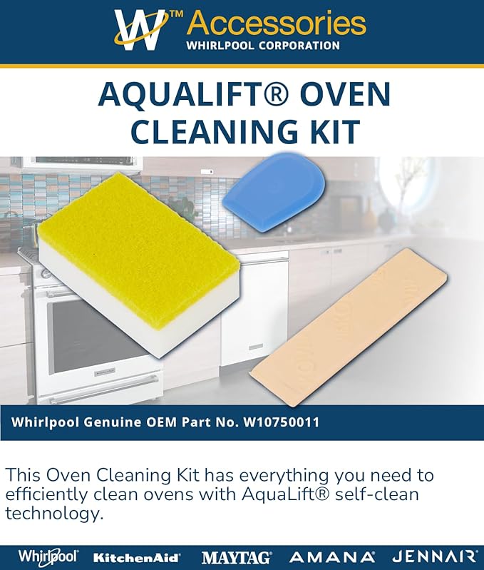 Whirlpool W10750011 Genuine OEM AquaLift® Oven Cleaning Kit, Replaces W10423113RP & W10510627RB