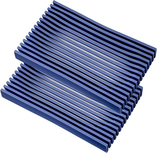 Aoheuo Modern Minimalist Soap Dish (2Pack),Drainage Silicone Soap Holder,5.5 Long by 3.15 Wide,0.55 inches high,Used for Kitchen, Bathroom,and Bar Sink(Blue,Blue)