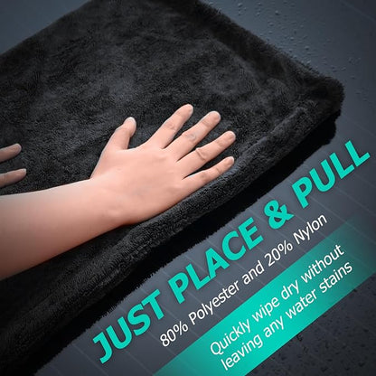 Microfiber Towels For Cars 2-Pack Car Drying Towel 1300 Gsm Ultra-Large Soft Microfiber 35" x 27.5" & 19.7" x 11.8" Towels Are Great For Car And Home Cleanups No Streaks, Scratches Or Water Spots