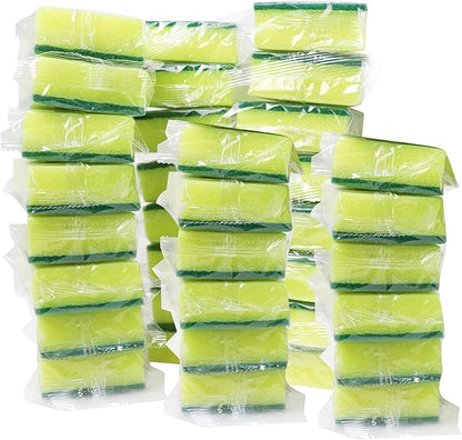 36 Pack Dishwashing Sponge Individually Wrapped, Non Scratch Scrub Sponges Scouring Pad for Household Cleaning, Sink, Pots, Pans, Kitchen,Hotel,Car.
