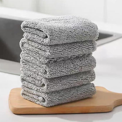 20 Pack Kitchen Dish Cloths Super Absorbent Coral Fleece Dish Cloths, Reusable Washable Fast Drying Rags, Nonstick Oil Microfiber Lint-Free Kitchen Cleaning Towels for Furniture Car Tea Bowl 10 x 10"