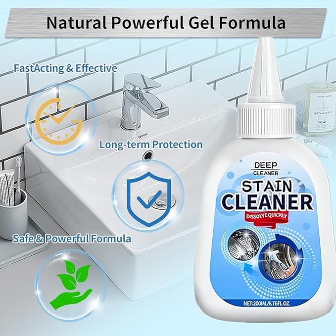 Active mold stain remover gel, heavy-duty remover, multi-purpose cleaner, suitable for tile floor grout, bathroom shower glass, sealant, front-loading washing machine sealant cleaner, etc 6.76 fl oz.