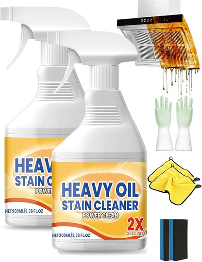 Kitchen Cabinet Cleaners and Polishers, Kitchen Heavy Oil Cleaner Spray, Upgrade All Purpose Kitchens Heavy Oil Cleaning Agent, Heav𝐲 Duty Degreaser for Stove,Oven,Dishwasher, Tiles (2PCS)