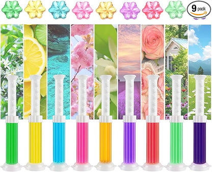 Toilet Bowl Cleaner Gel Stamp Kit, 117 Count, 9 Scents,bathroom Air Freshener (9)