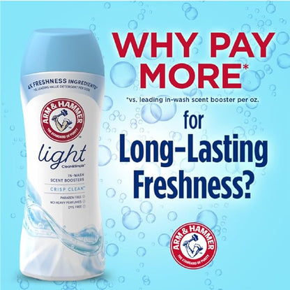 Arm & Hammer Light In-Wash Scent Booster Crisp Clean 24oz (Pack of 2)