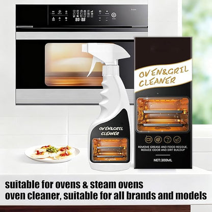Baking Oven Cleaning Spray, With Powerful Stain Removal, 300ml, Kitchen Degreaser Spray, Microwave Grease Remover, Heavy-Duty Oven Cleaner, For Homeowners Families Renters Microwave Grill Stove