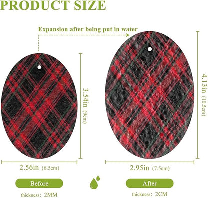 Buffalo Plaid Kitchen Scrub Sponges, Pop-up Kitchen Cleaning Sponges Reusable Dish Washing Sponges for Bathroom Household Cleaning 3 Pack - Non Scratch Scrubber