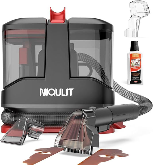 Portable Spot Cleaner, Handheld Fabric and Carpet Cleaner for Sofa Carpet Mattress, with Water Tank and Brush Attachments，Home Deep Cleaning