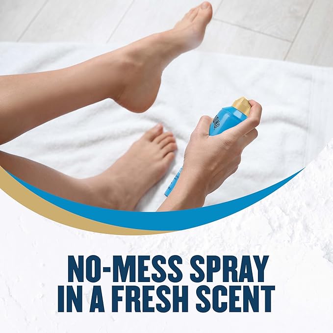 Gold Bond No Mess Talc-Free Foot Powder Spray, 7 oz., Fresh Scent, With a Triple Action Formula