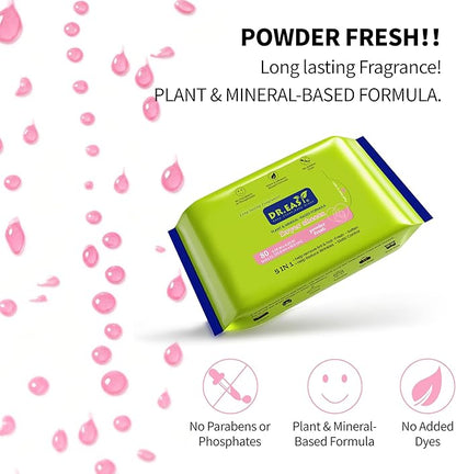 80CT Dryer Sheets Powder Fresh Plant Based Formula Fabric Softener sheets for Laundry Long Lasting Fragrance 9.05 x6.29IN