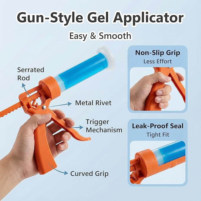 Li&Zhao Toilet Gel Stamps 5 Pack with 5 Different Long-Lasting Refreshing Scents, Flower Shaped Toilet Bowl Cleaners Gel for Interior Cleaning, Includes Gel Thruster