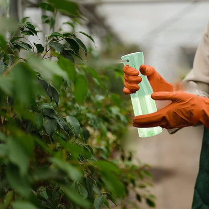 Spray Bottle for Hair (6.8OZ /200ML) Continuous Ultra Fine Mist Sprayer for Hair, Salons, Barber, Plants, Skin Care, Cleaning 2 Pack CLEAR GREEN