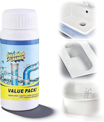 Sink and Drain Cleaner, Pipeline Dredging Agent Powder Drain Cleaner for Kitchen & Bathroom Sink Drains, Clog Prevention & Odor Control (1 PC)