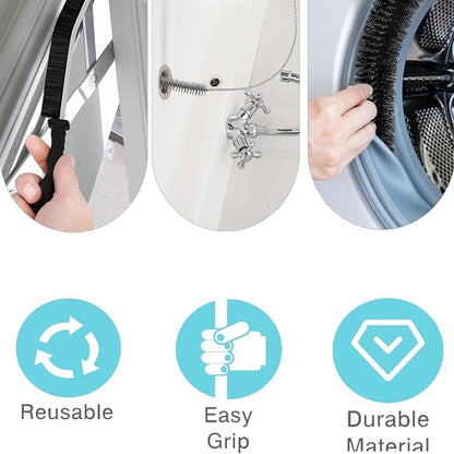 Dryer Vent Cleaning Kit, Flexible Brush Set with Bendable Wire Shaft for Lint Removal, Refrigerator Coil Cleaner, HVAC Duct Cleaning Tools