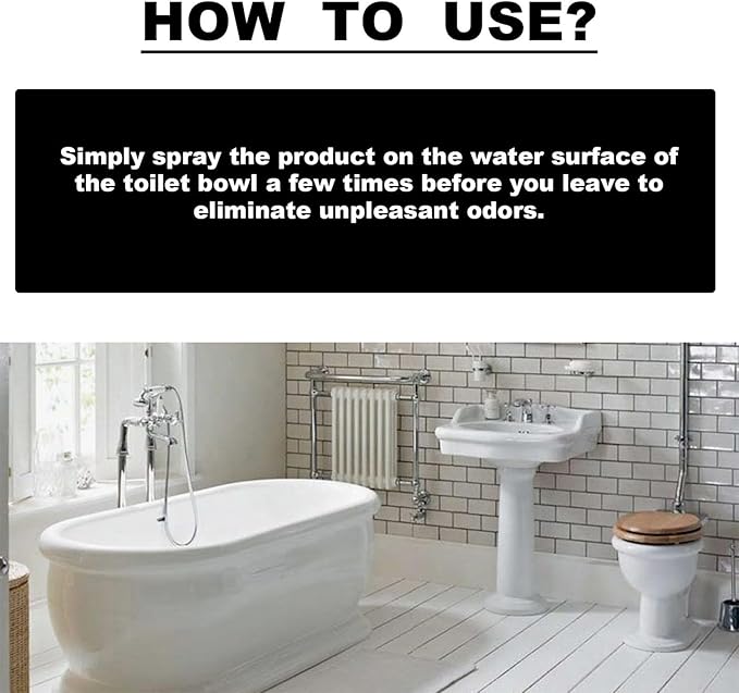 Toilet Spray - Odour Eliminator Spray | 100ml Bathroom Cleaner | Long Lasting Toilet Bowl Freshener For Daily Restroom Deodorizer Apartment Dorm Family Travel Airplane Trash Can College Home