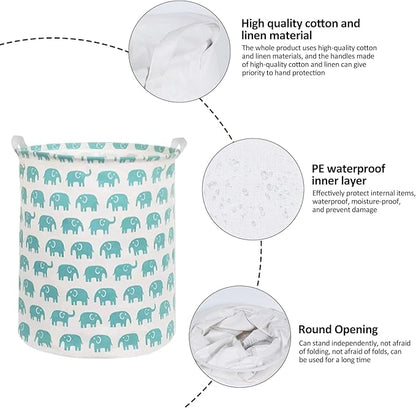 Collapsible Laundry Basket in Bedroom Waterproof Laundry Hamper in Bathroom Large Laundry Bag in College Dormitory Cloakroom Livingroom Nursery Organizer Toy Bin