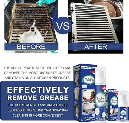 Foam Heavy Grease Cleaner Sprey, Bubble Cleaner Foam Spray, All-Purpose Rinse-Free Cleaning Spray, Kitchen Cleaner Spray, Bubble Cleaner (3pcs-30ml)