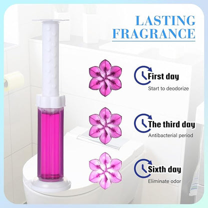 30 Pcs Toilet Gels 420 Count 9 Kinds Flower Stamp Bowl Gel Scent Toilet Stain Removal Cleaner Air Freshener Flower Stamps Pack for Bathtubs Bathroom