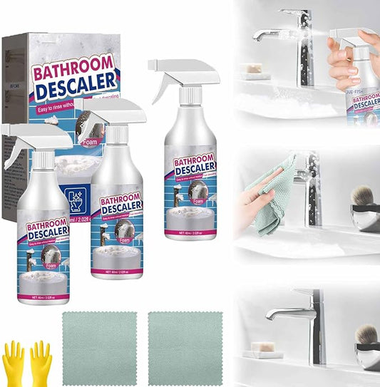 Crepuscute Foam Cleaner, Reshline Stubborn Stains Cleaner, Bathroom Descaler Stubborn Stains Cleaner, All-Purpose Bathroom Descaler Foam Spray (3)
