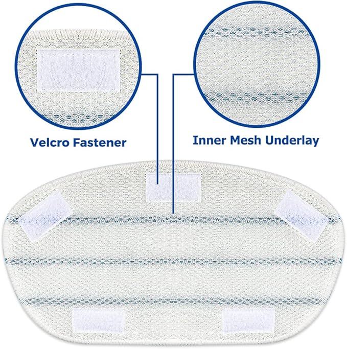 10 Pack Replacement Steam Mop Pads Compatible with PurSteam ThermaPro 10-in-1 Steam Mop Washable Reusable Pads