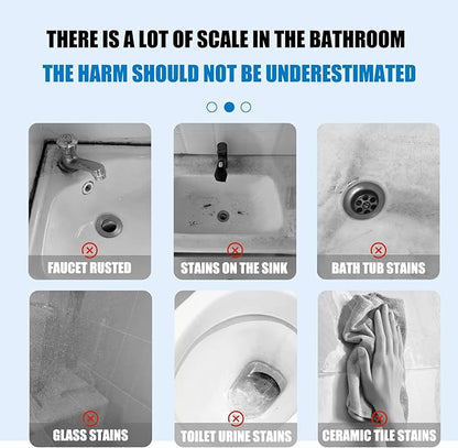 DIMOT Bathroom Descaler Foam Cleaner -Foam Cleaner Spray, 2025 New Multipurpose Bathroom Descaler Spray, Bathtub, No-Rinse Formula，Includes A Cleaning Cloth And A Cleaning Sponge