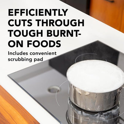 Weiman Cooktop Cleaner Paste, Easily Remove Burned-On Food, Grease and Watermarks, Leaving Your Glass Cook Top Sparkling