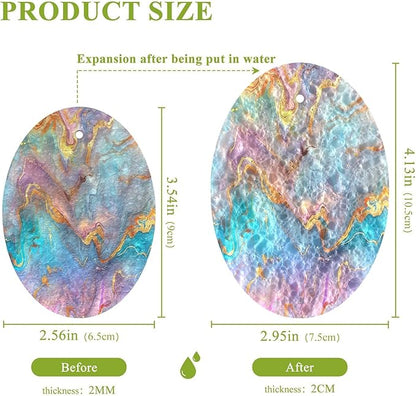 Marble Kitchen Scrub Sponges, Pop-up Kitchen Cleaning Sponges Reusable Dish Washing Sponges for Bathroom Household Cleaning 3 Pack - Non Scratch Scrubber