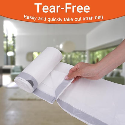 10.6 Gallon for Dual Compartment Trash Can (2 x 10.6 Gallon) Trash Bags 50 Count with Ultra-Strong Drawstring Heavy Duty 1.2 Mil Pre-Separated Tear & Leak Resistant PERFECT FIT & GRAND SAVE!