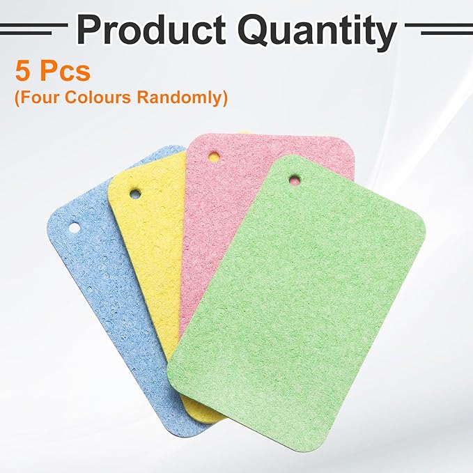 HARFINGTON 5pcs Kitchen Sponges Compressed Non-Scratch Scrub Sponge Dual Sided Cleaning Sponges for Household Use for Kitchen Household Bathroom