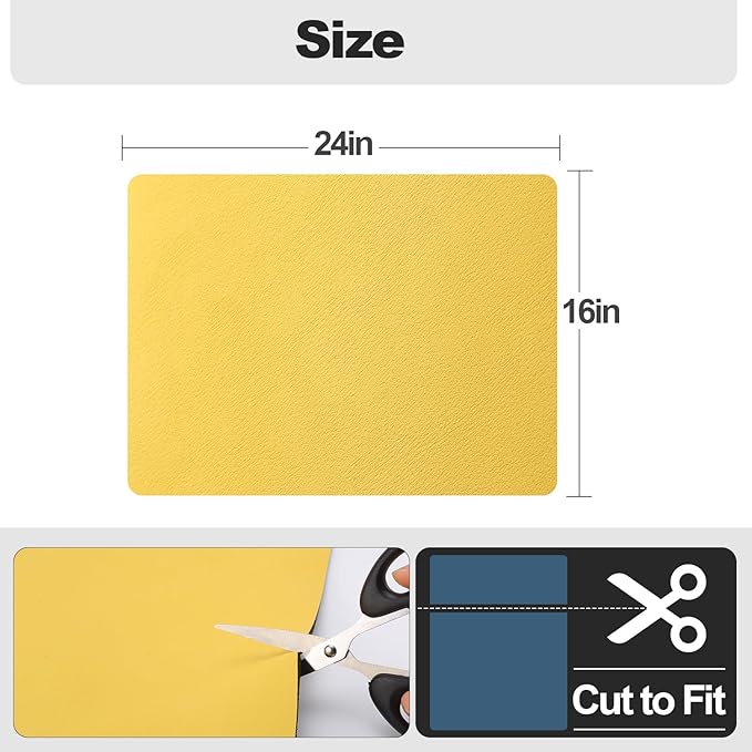Ecotrim - Dish Drying Mat for Kitchen Counter | Coffee Bar Mat for Countertops | Heat Resistant Drainer Mat with Non-slip Rubber Backed | Hide Stain Kitchen Absorbent Draining Mat | Yellow 16"x24"