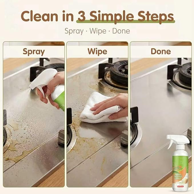 Electrolyzed Ion Kitchen Cleaner Spray, Multi-purpose Household and Kitchen Cleaning Spray, For Hold, Oven, Stove, Range Hood, Easy Cleaning Household