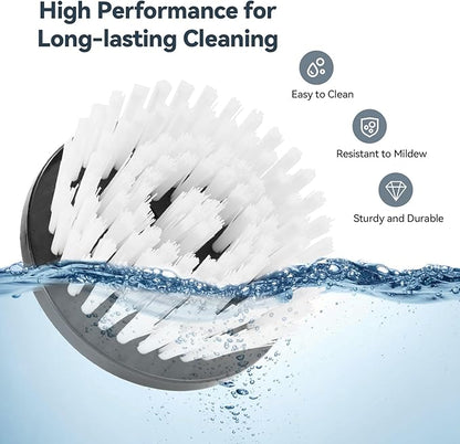 4 Replaceable Brush Heads for Uaoaii 21V Electric Spin Scrubber, Cordless Shower Scrubber Replacement Brushes for Bathrooms, Kitchens, Floors, Tiles, Tubs Cleaning