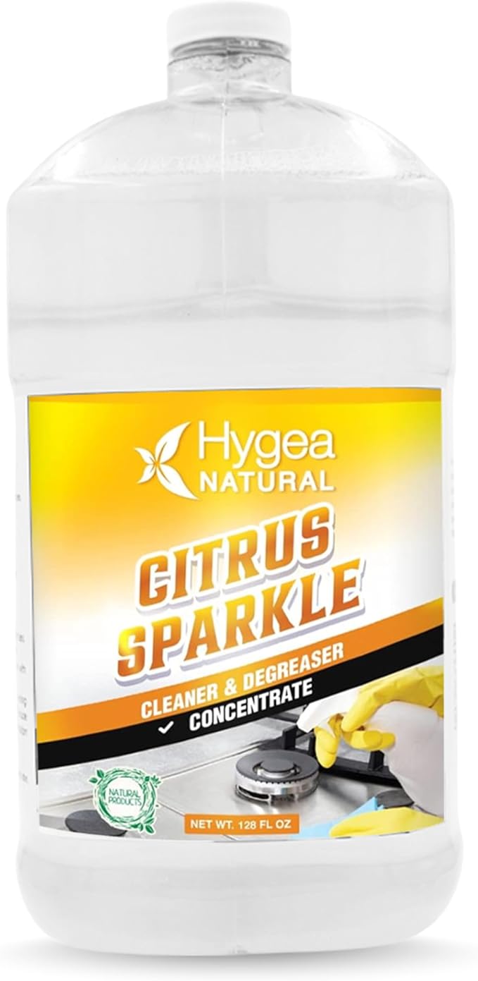 Citrus Sparkle Natural Cleaner and Degreaser Concentrated Gallon 128 oz