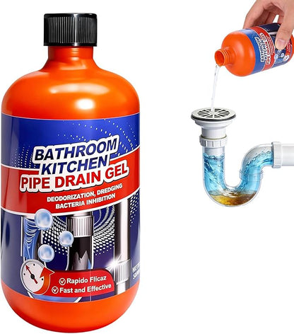 Drain Clog Remover, Drain Clog Dissolver, Opener-Cleaner,Toilet Clogged Remover-Professional Strength Liquid Pipe Build Up Removers,Bathroom Shower Pipeline Dredging Agent,Unclog Clogged Drains