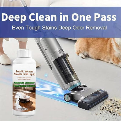 Robotic Floor Liquid - Vacuum Mopping Agent, Hardwood Cleaning Fluid with Quick-Dry Technology, Hardwood Maintenance Solution, Multi-Floor Concentrate, Botanical Formula for Tile Laminate